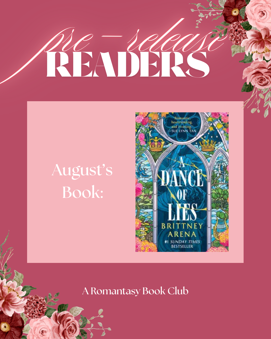 August Pre-Release Readers Book Club Ticket
