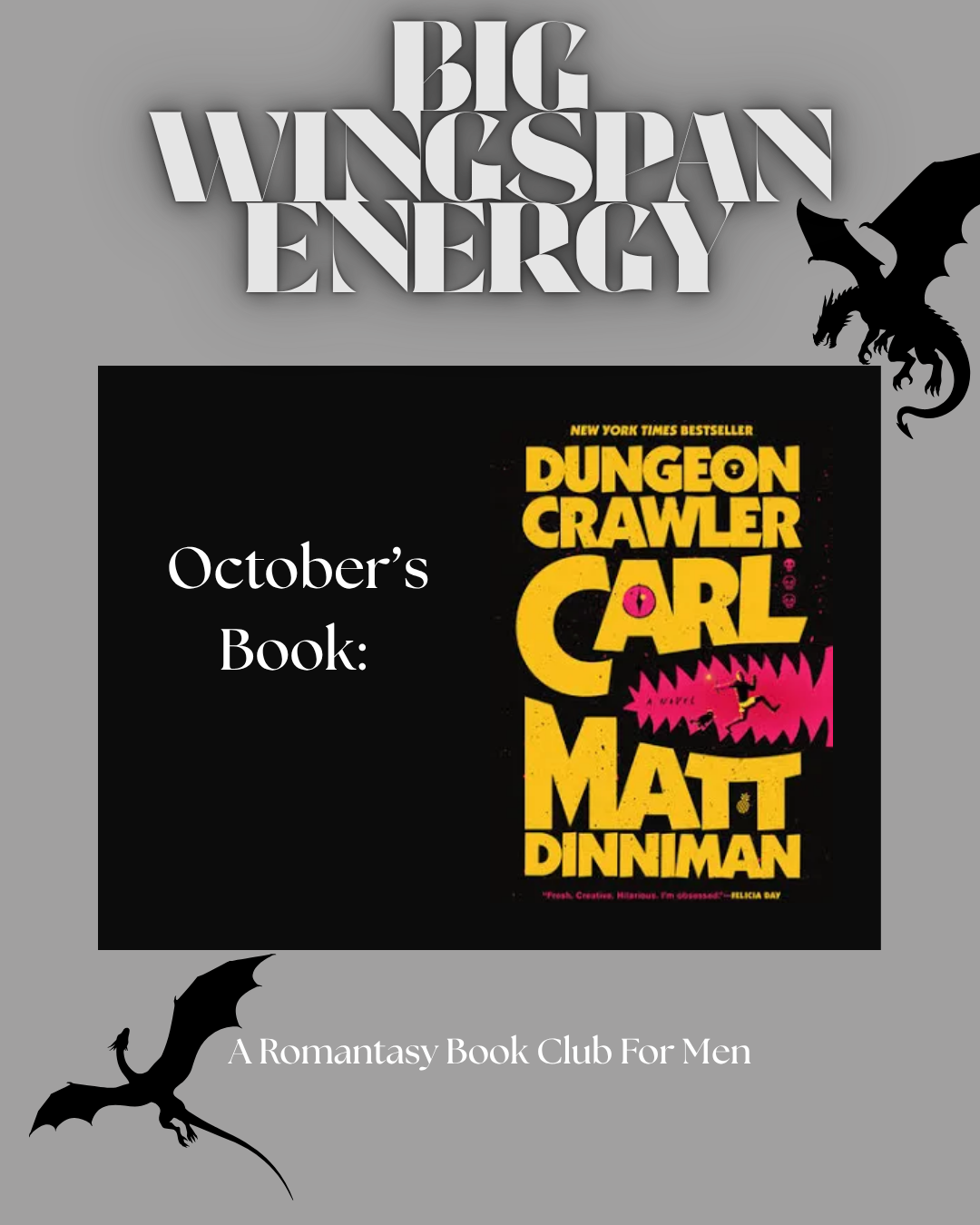October Big Wingspan Energy Men's Book Club Ticket