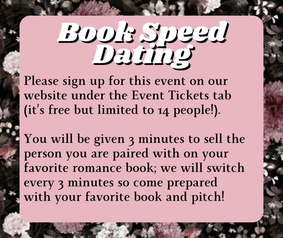 Romance Bookstore Day Book Speed Dating